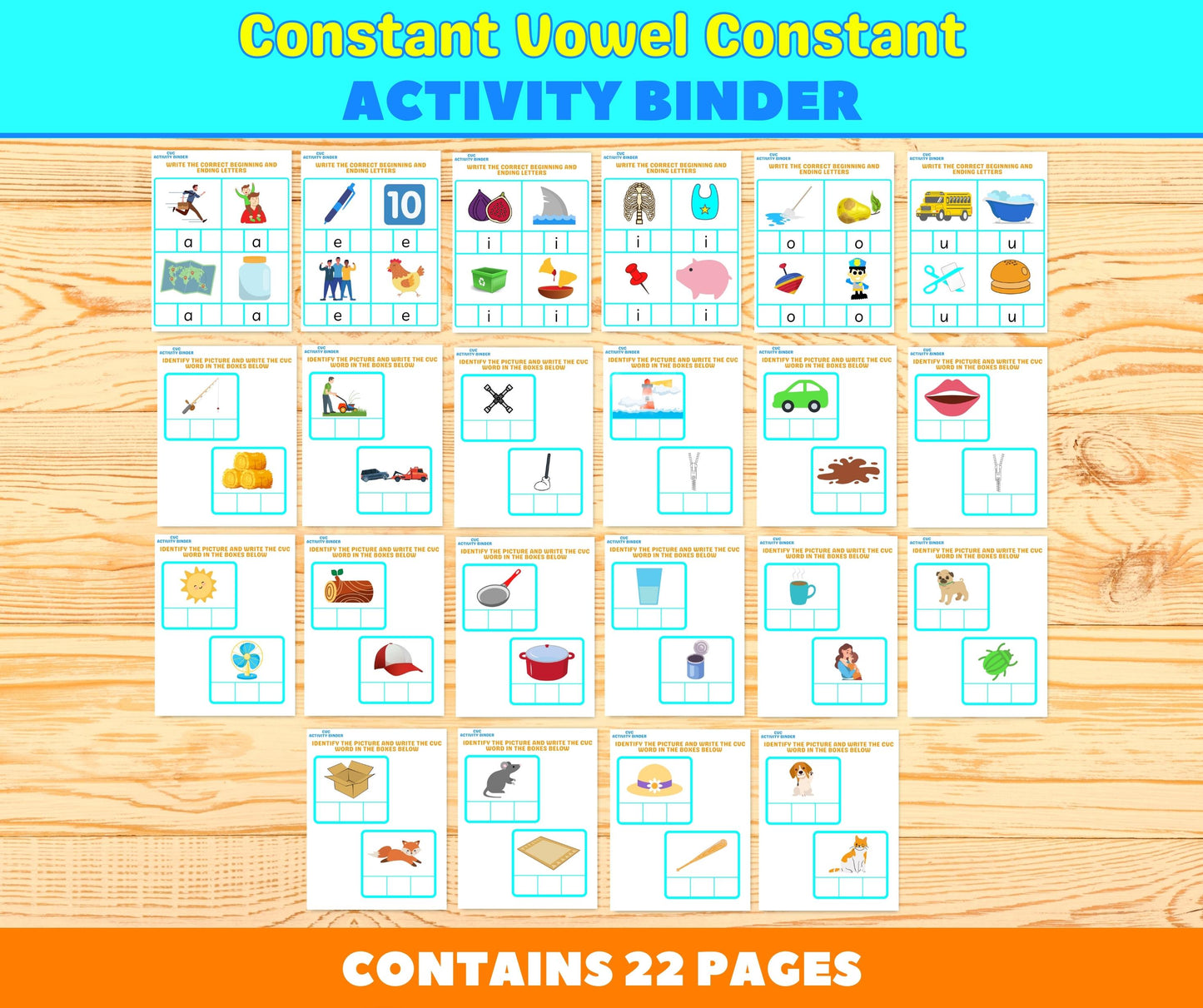 CVC (Constant Vowel Constant) Activity Binder - Download