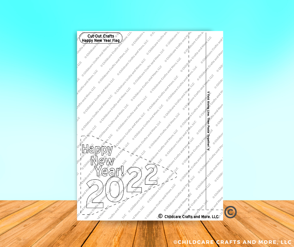 New Years Flag Printable Craft