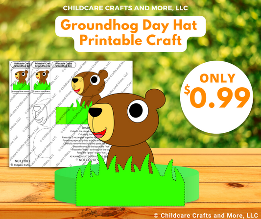 Groundhog Day Hat Printable Craft