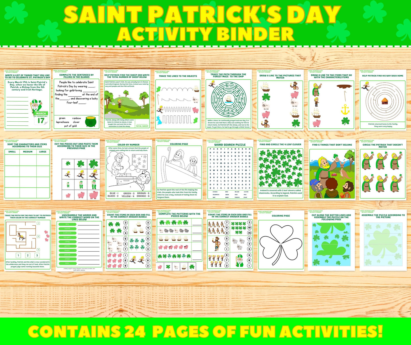 Saint Patrick's Day Activity Binder - Download