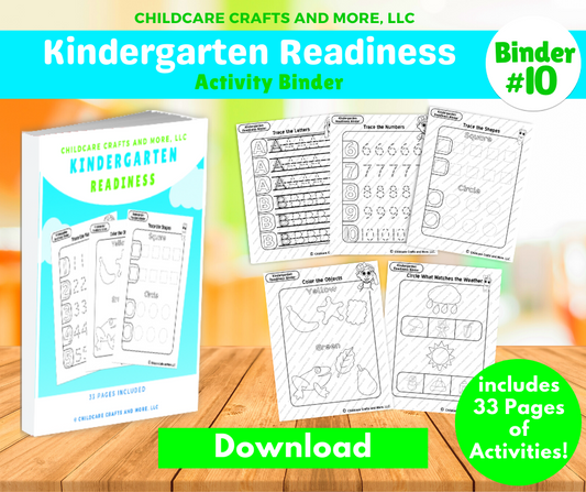 Kindergarten Readiness Activity Binder Download
