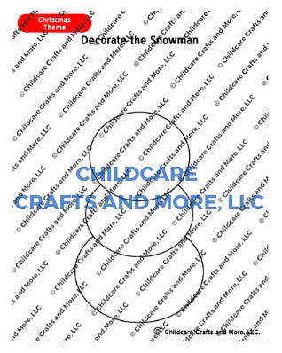 Decorate the Snowman Coloring Page Christmas Single Download