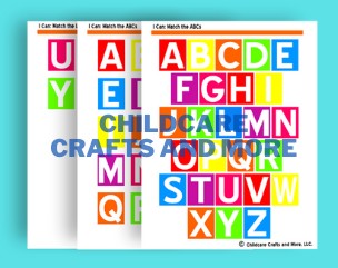 "I Can: match the ABC'S" ABC matching activity