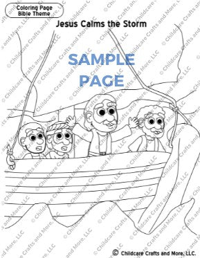 Jesus Calms The Storm Coloring Page
