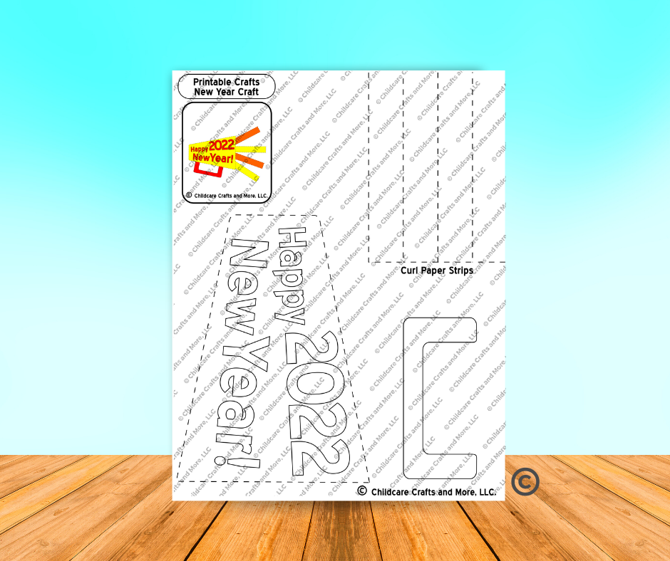 New Year 2D Megaphone Printable Craft
