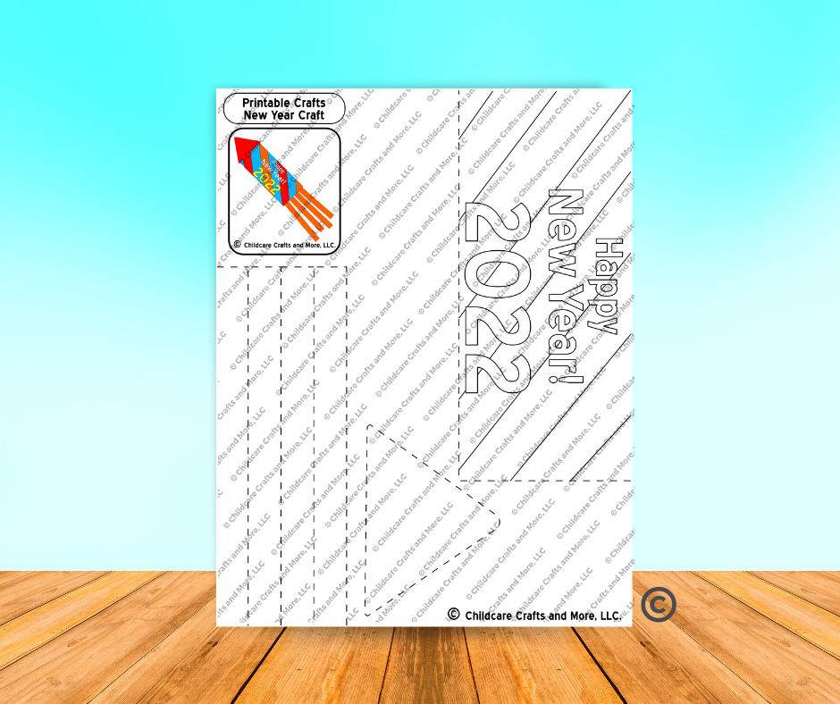 New Year Firework Printable Craft