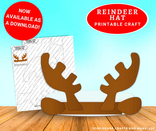 Reindeer Hat Printable Craft Download
