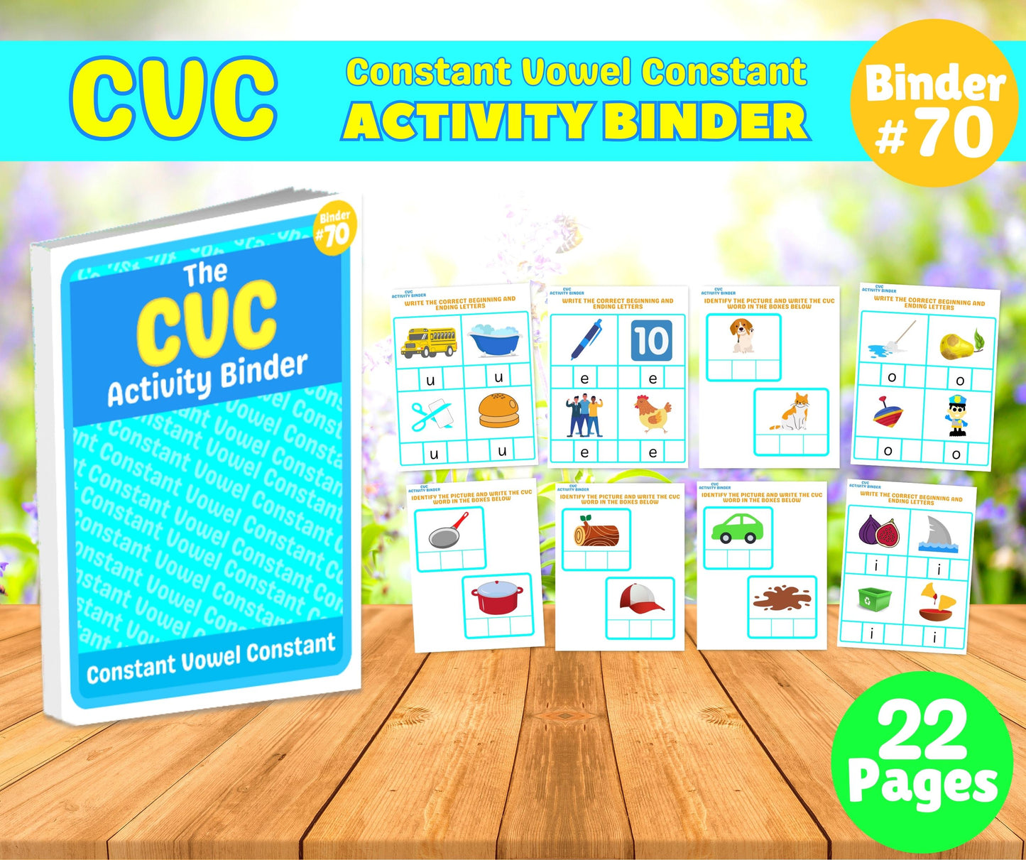 CVC (Constant Vowel Constant) Activity Binder - Download
