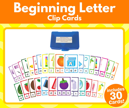 Beginning Letter Clip Cards (Task Box Activity) - Download