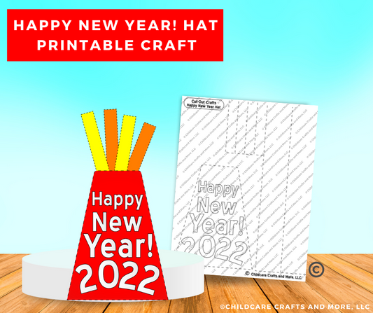 New Year Hat Printable Craft