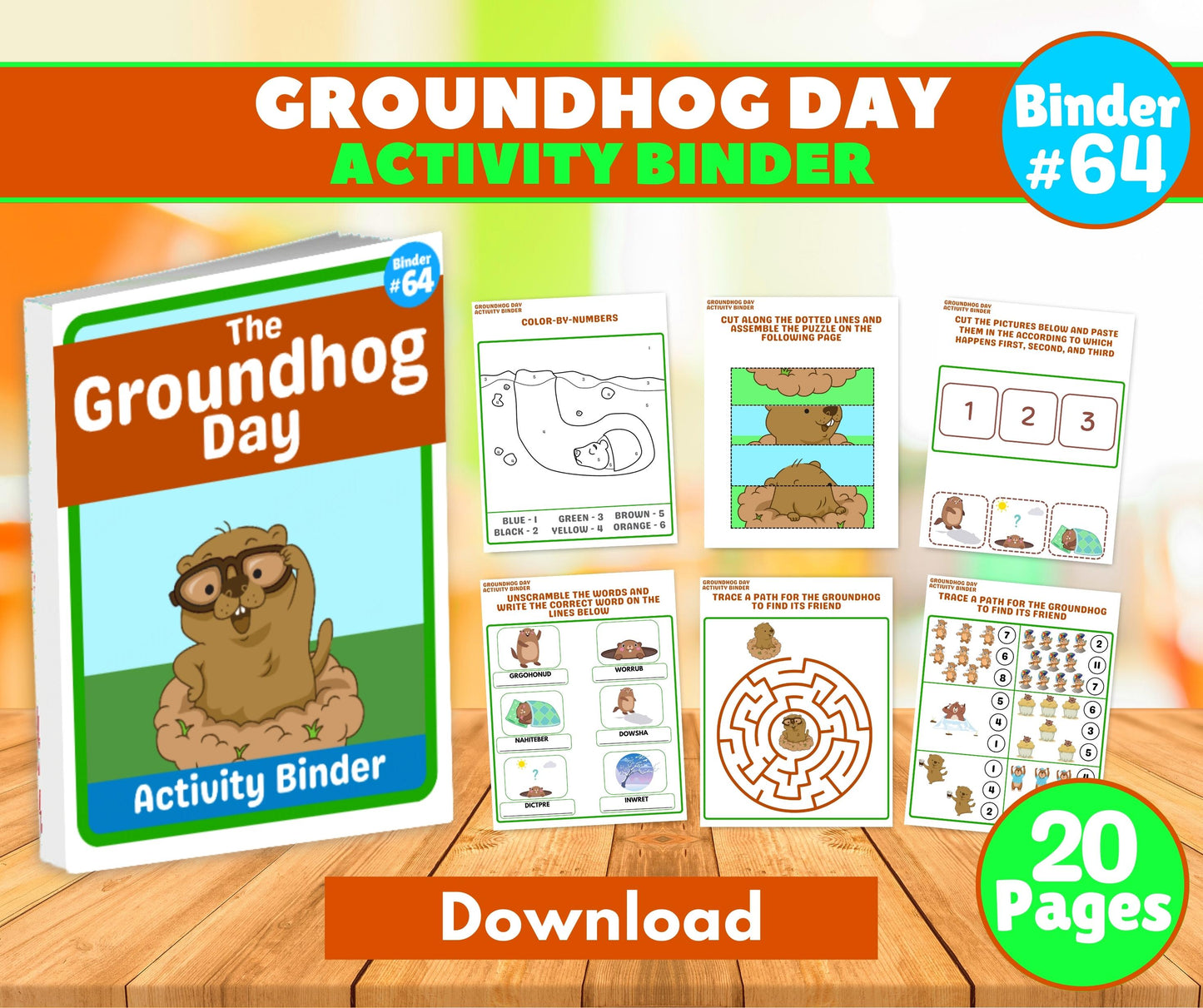 Groundhog Day Activity Binder - Download