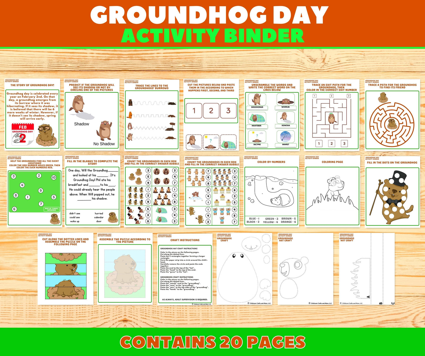 Groundhog Day Activity Binder - Download