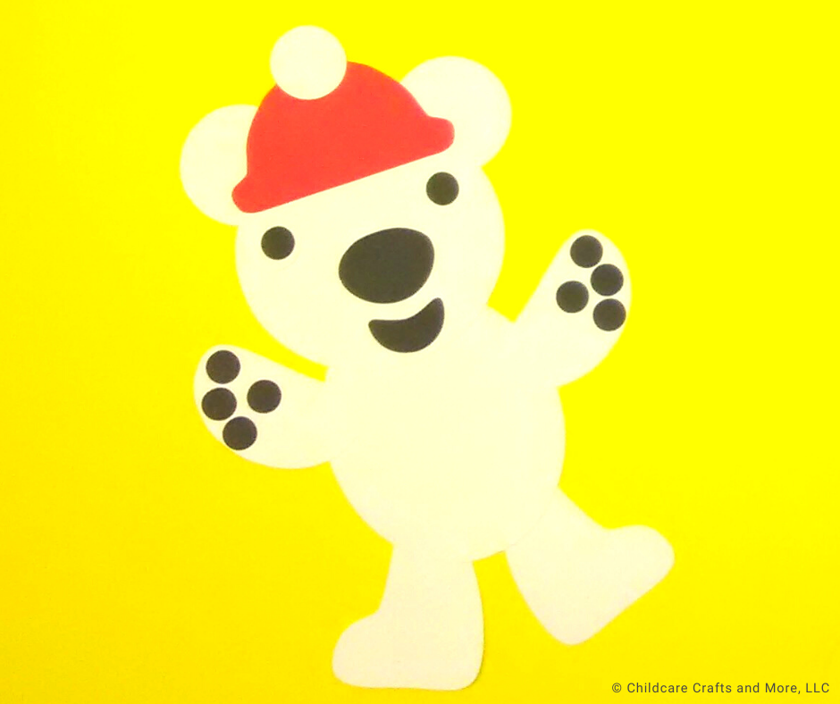 Polar Bear with Red Hat Craft Kit