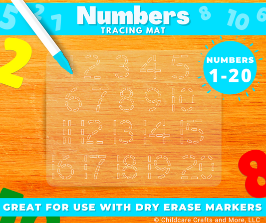 Numbers 1-20 Tracing Mat