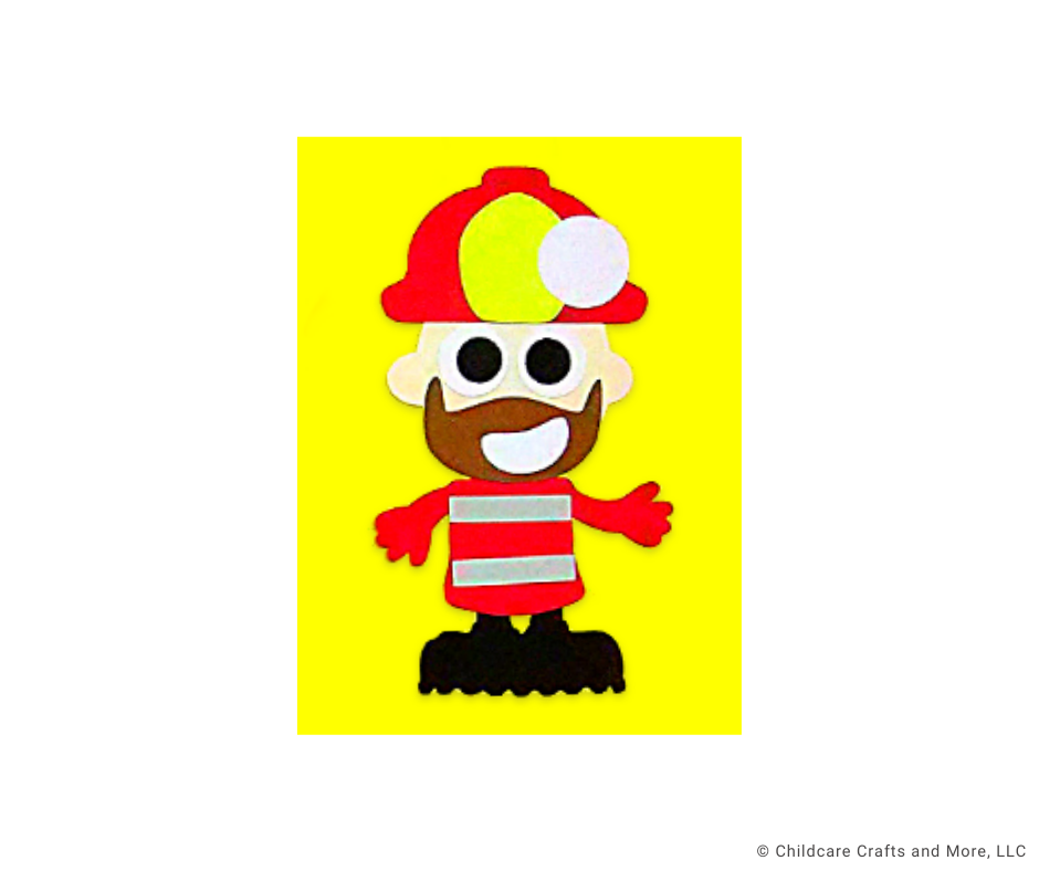 Fire Fighter Man with Beard Single Craft Kit
