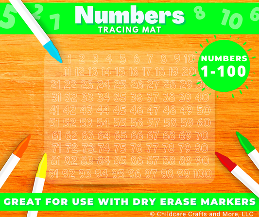 Numbers 1-100 Tracing Mat