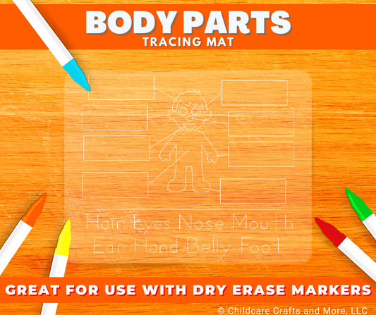 Body Parts Tracing Mat