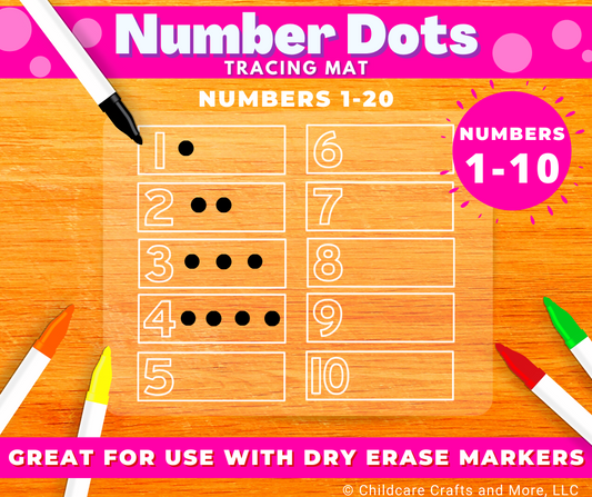 Number Dots 1-10 Tracing Mat