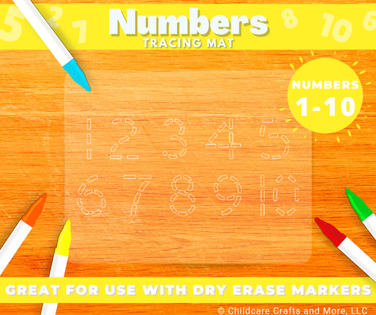 Numbers 1-10 Tracing Mat