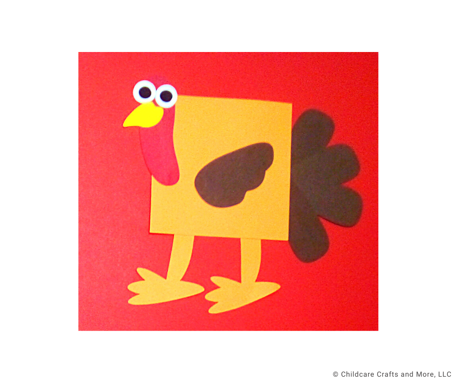 Square Turkey Shape Craft Kit