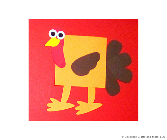 Square Turkey Shape Craft Kit