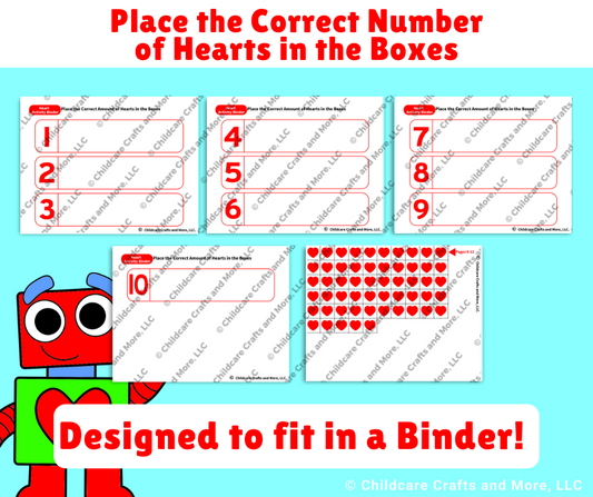 Place the Correct Number of Hearts in the Boxes Download