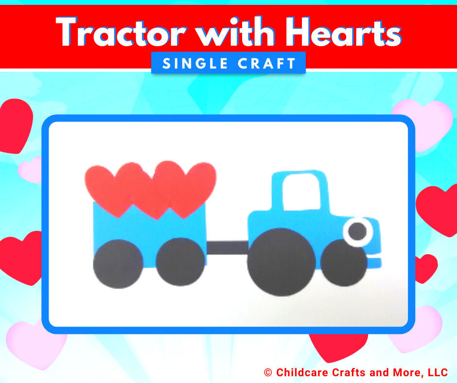 Tractor with Hearts Craft Kit