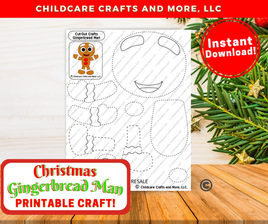 Gingerbread Man Printable Craft Download