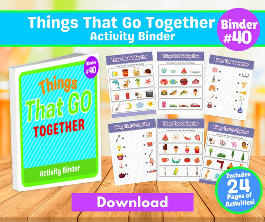 Things That Go Together Activity Binder Download