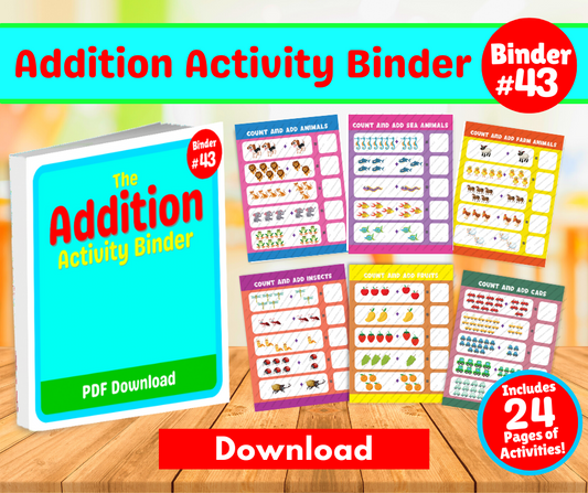 Addition Activity Binder Download