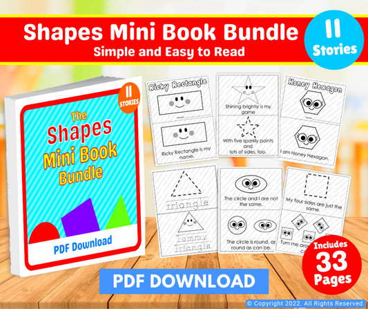 Shapes Mini Book Bundle DOWNLOAD