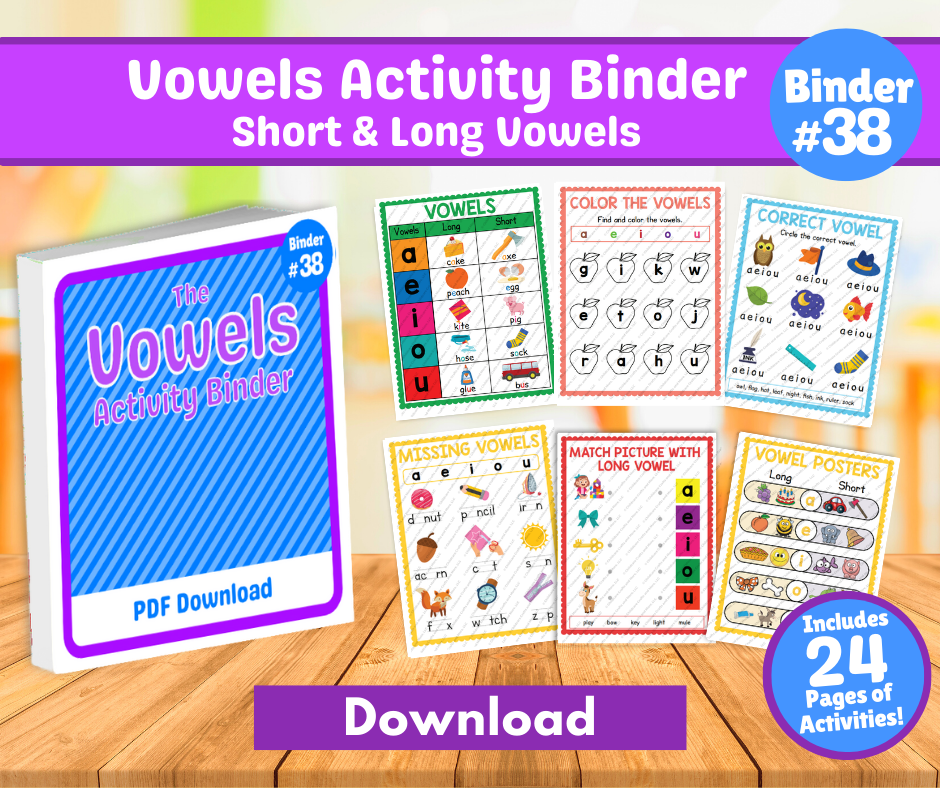 Vowel Activity Binder Download