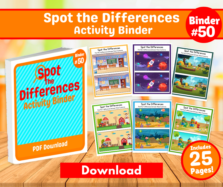 Spot the Differences Activity Binder Download