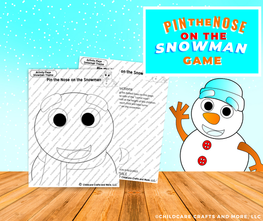 Pin the Nose Snowman Printable Game