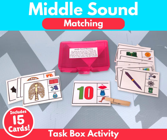 Middle Sound Matching Clip Cards (Task Box Activity) - Download