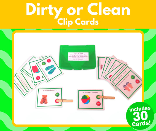 Dirty Or Clean Clip Cards (Task Box Activity) - Download