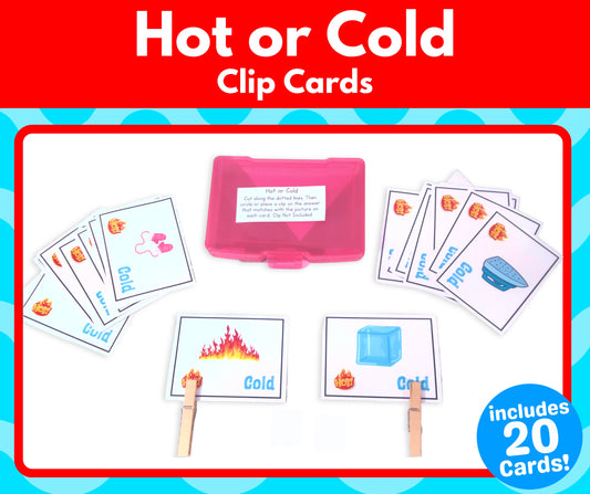 Hot or Cold Clip Cards (Task Box Activity) - Download