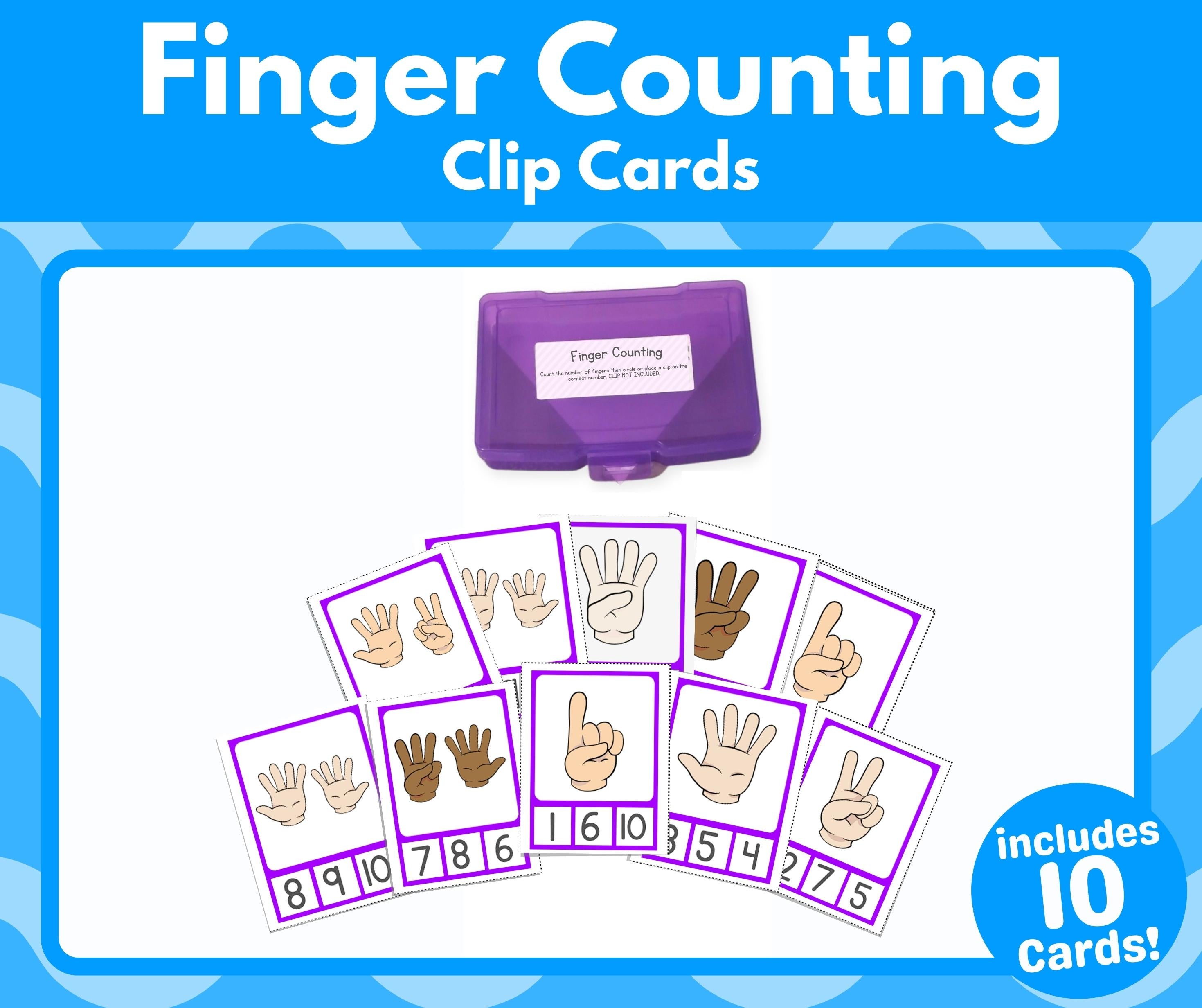 Finger Counting Clip Cards (Task Box Activity) - Download – Childcare ...
