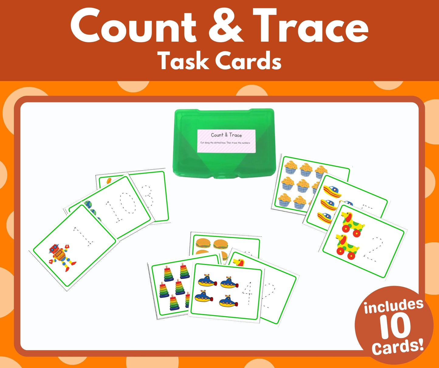 Count & Trace Task Cards (Task Box Activity) - Download
