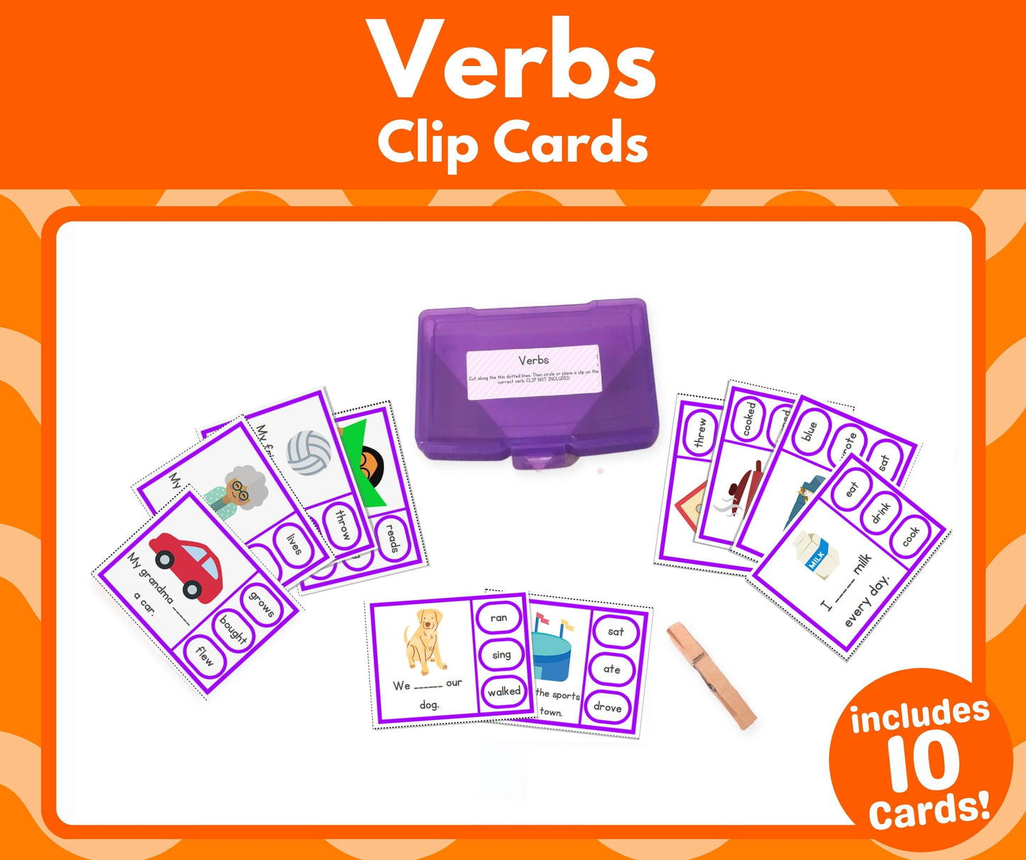 Verb Clip Cards (Task Box Activity) - Download
