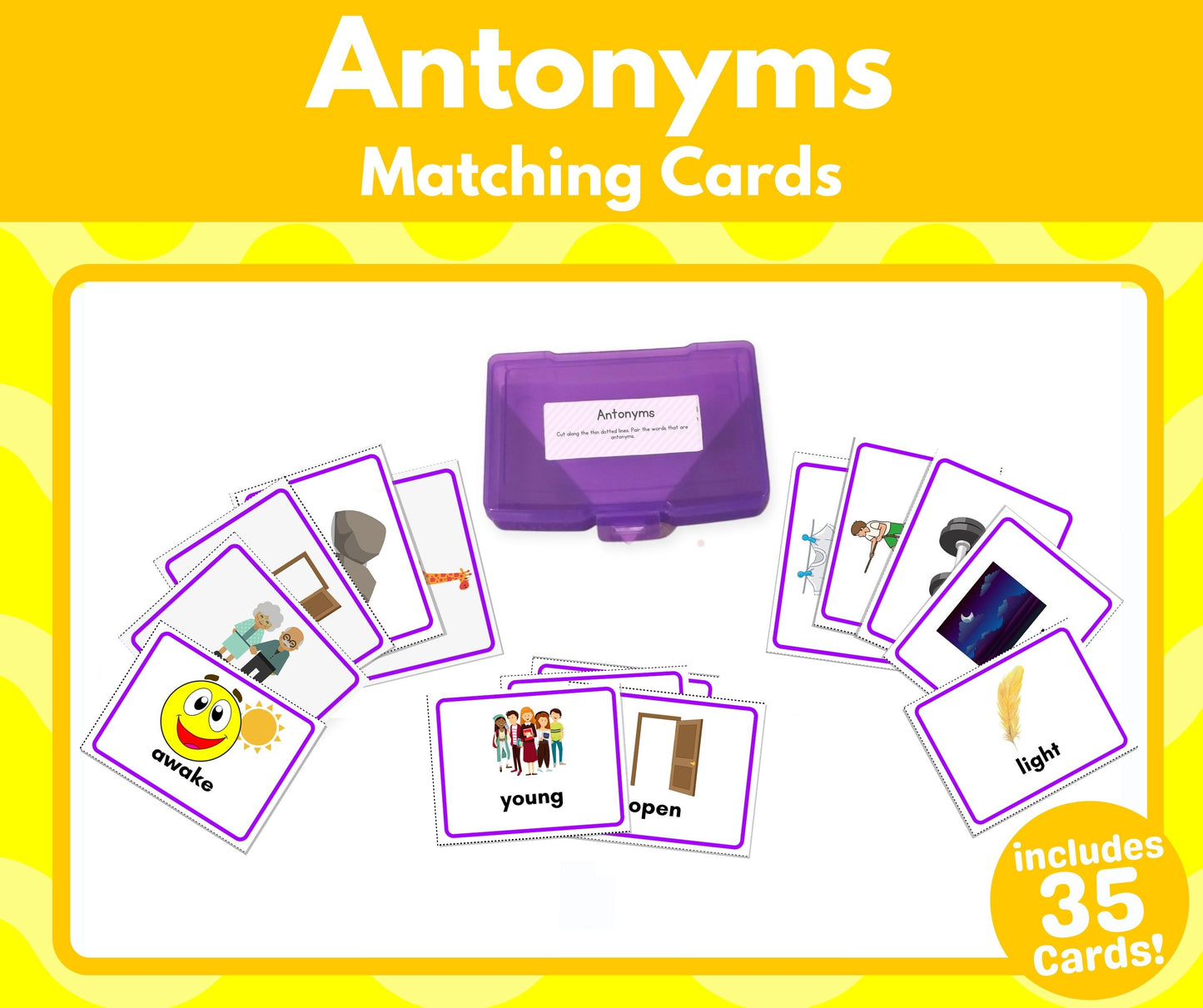 Antonyms Matching Cards (Task Box Activity) - Download