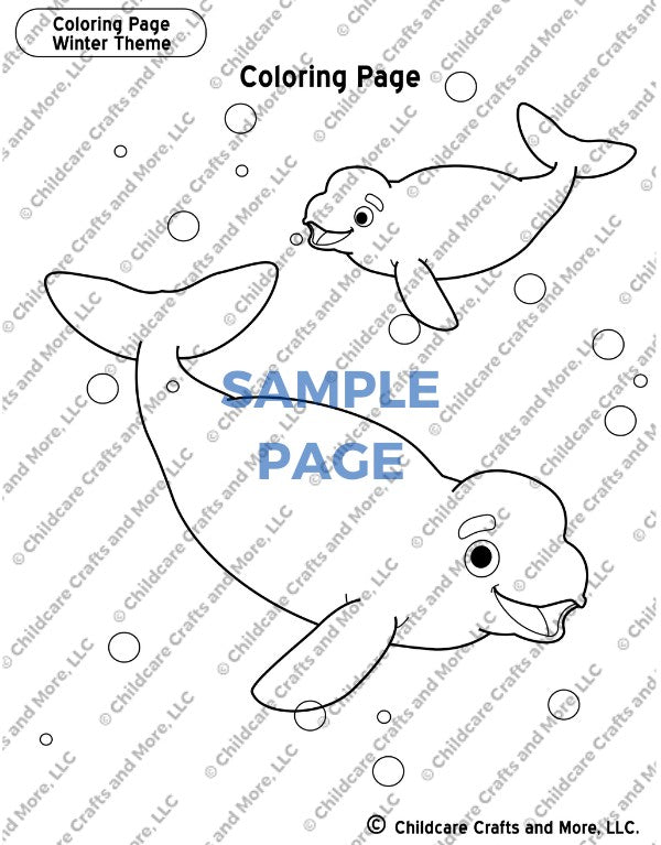 Beluga Whales Coloring Page