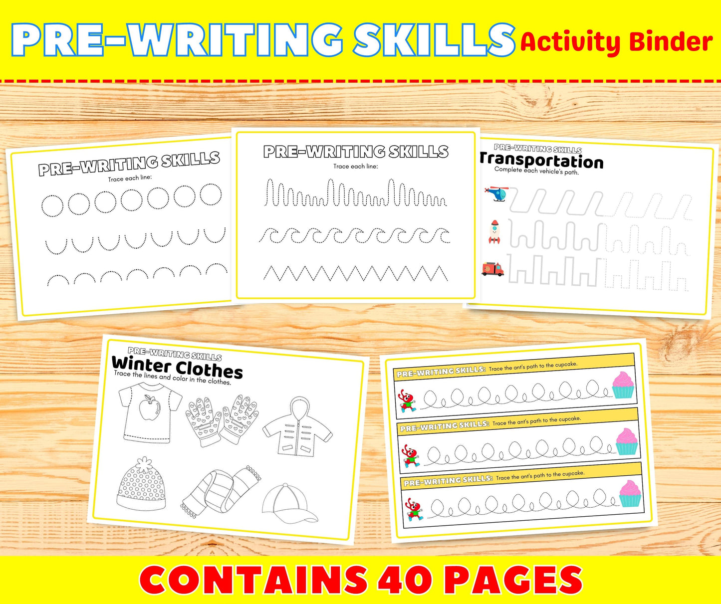 Pre-Writing Skills Activity Binder - Download