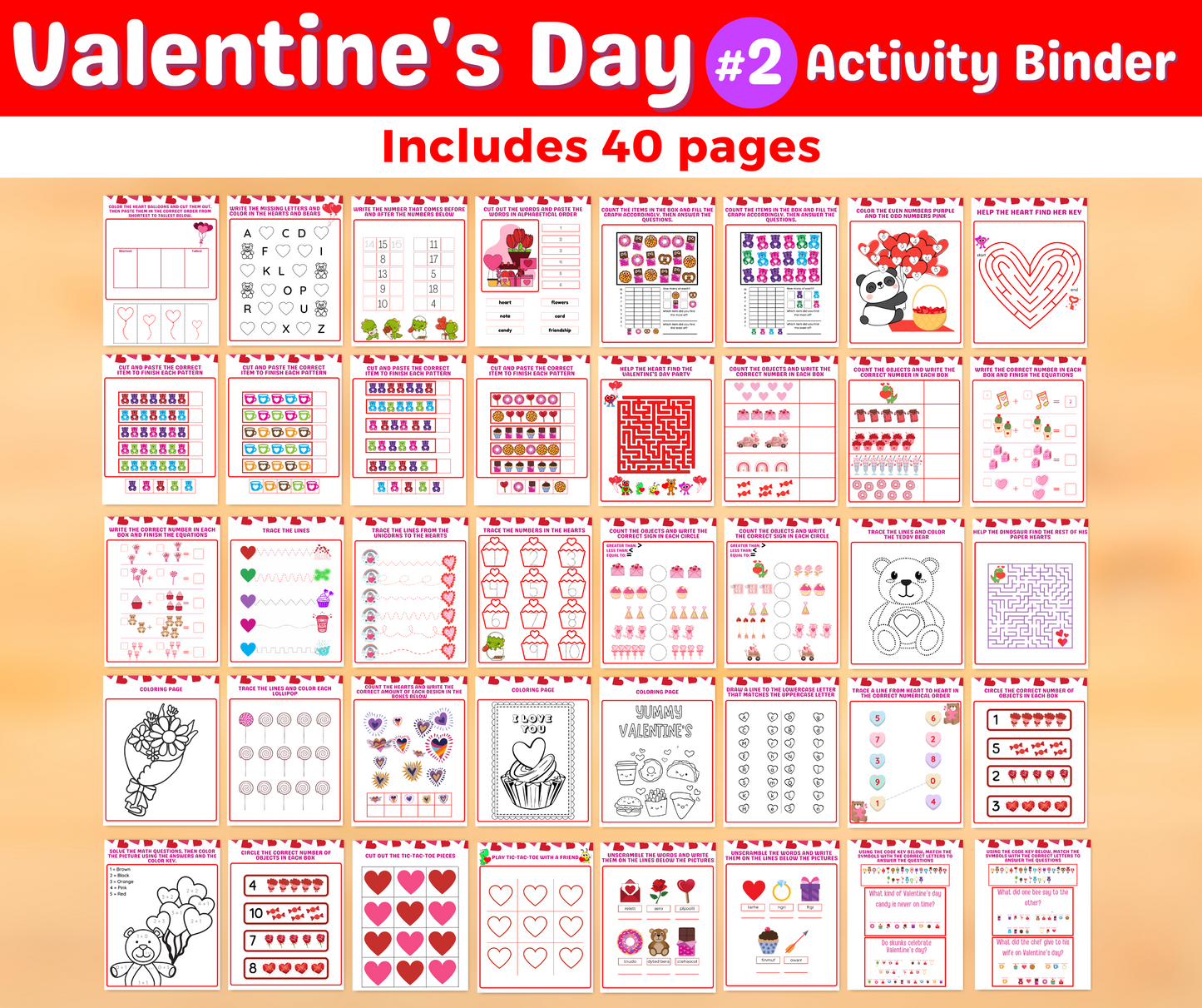 Valentine's Day #2 Activity Binder - Download