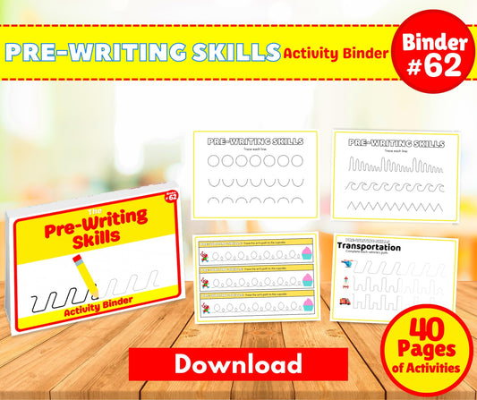 Pre-Writing Skills Activity Binder - Download