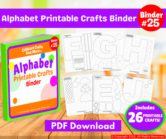 Alphabet Printable Crafts Activity Binder