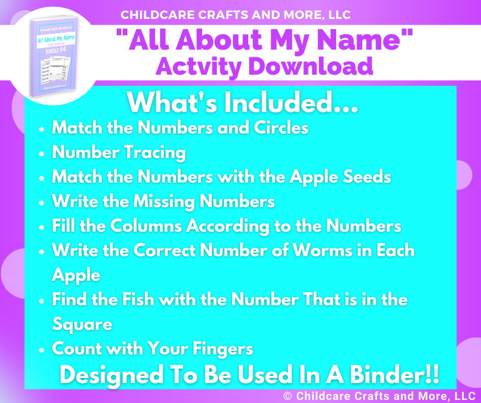 All About my Name Activities Binder Download