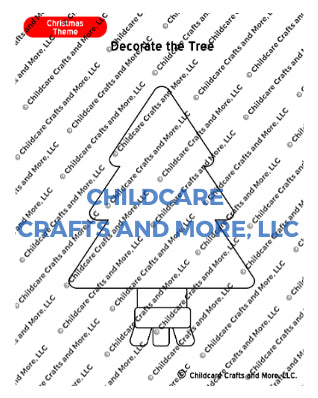Decorate Christmas Tree Coloring Page Christmas Single Download