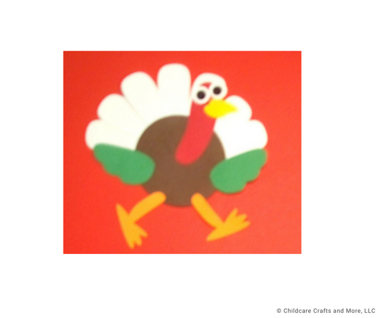 Color Blank Feathers Turkey Craft Kit