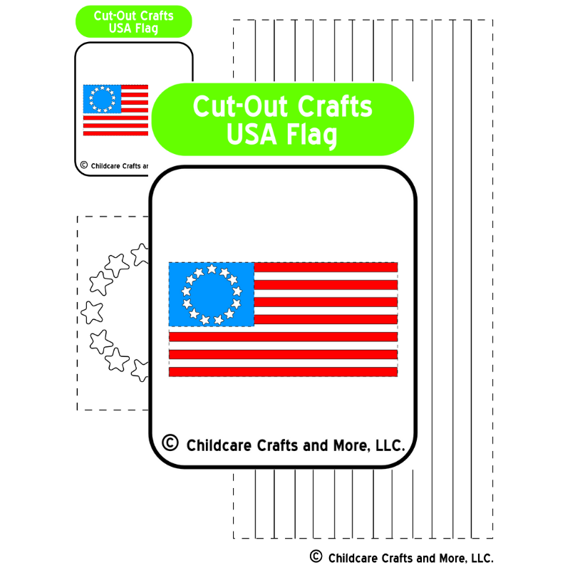 USA Flag (13 Stars) Printable Craft